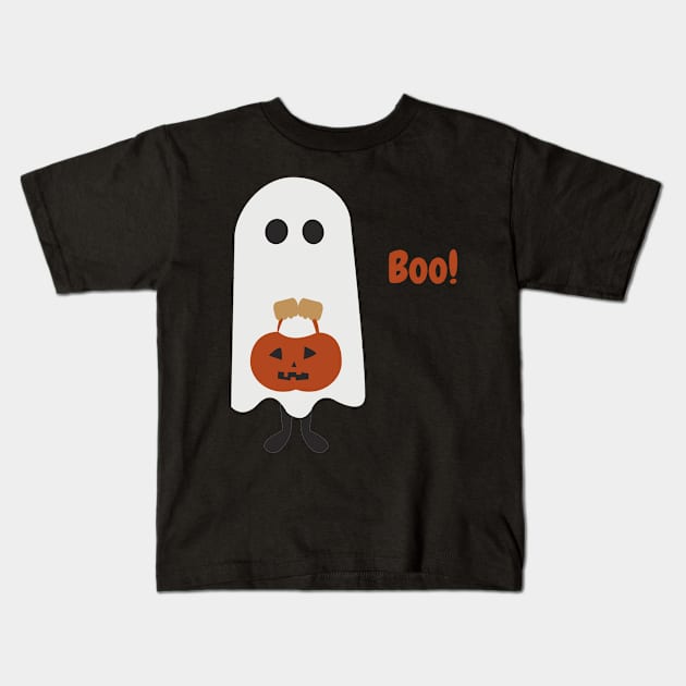 Halloween Ghost Boo Kids T-Shirt by Room Thirty Four